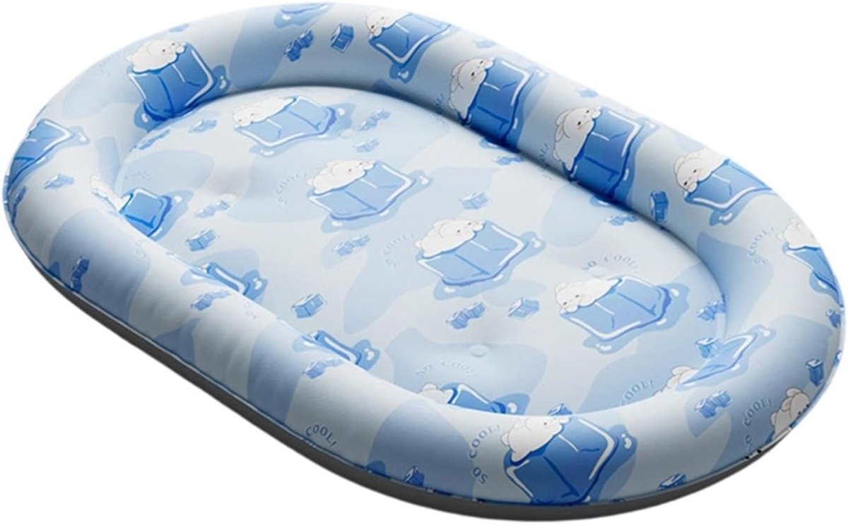 Verkoelende Mat - Kattenkoelbed - Hitteverlichting Zomer - Directe Koeling Zonder Stroom - 72x48 cm - Blauw