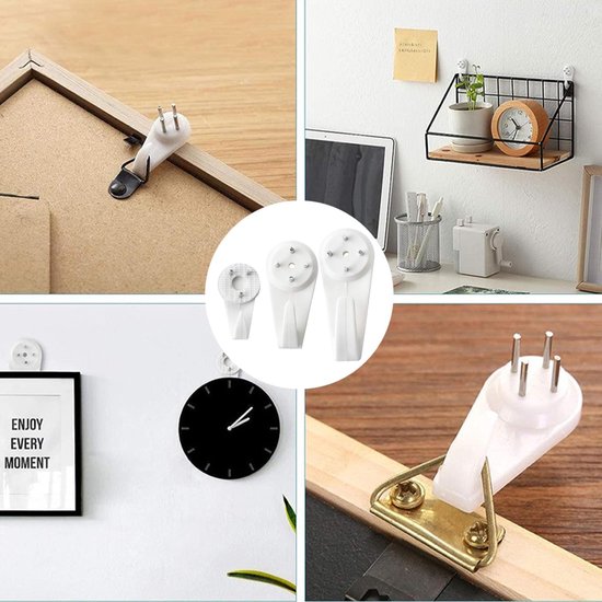 62 Pcs Photo Hooks No Drilling, Photo Hooks No Drilling, Photo Hooks for Nailing, Invisible Wall Hooks - ShopVlot — afbeelding 4