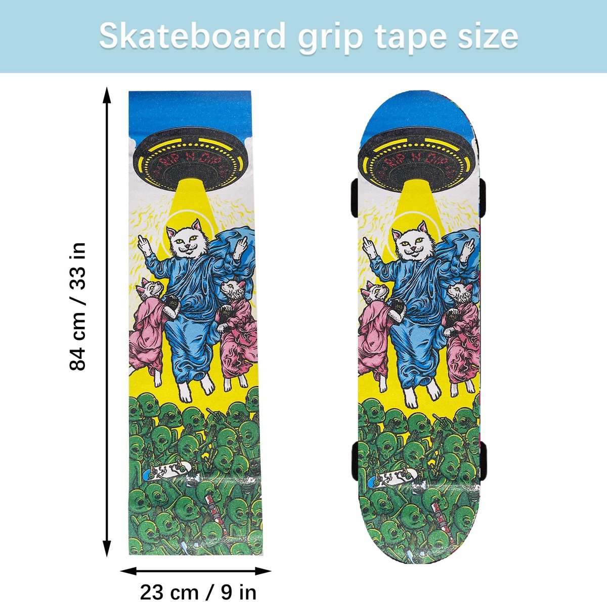 Dailygoods- Griptape Professioneel - Antislip - Slijtvast - Waterdicht - Luchtbelvrij - 84 x 23 cm - Skateboard Tape