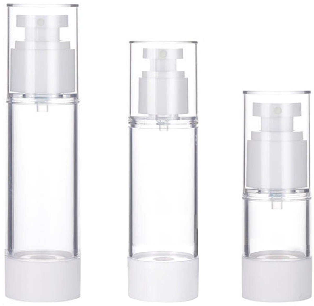 Dailygoods - Set van 3 Navulbare Airless Fijne Nevelspuitflessen voor Cosmetica