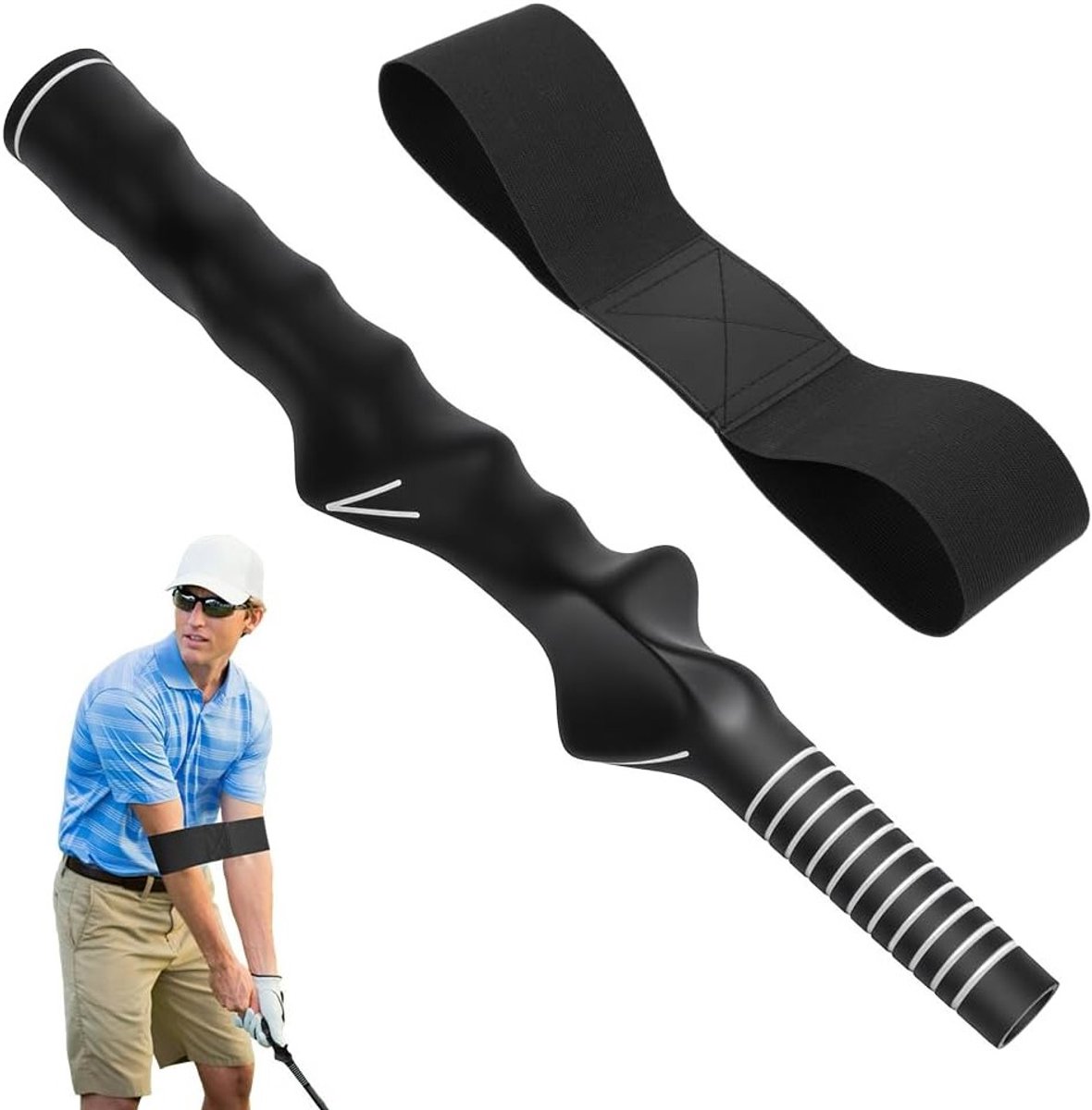 Golf Grip Training Aid voor Beginners, Anti-Slip Swing Trainer voor Juiste Houding en Alignement, Ideaal voor Rechtshandige Golfers