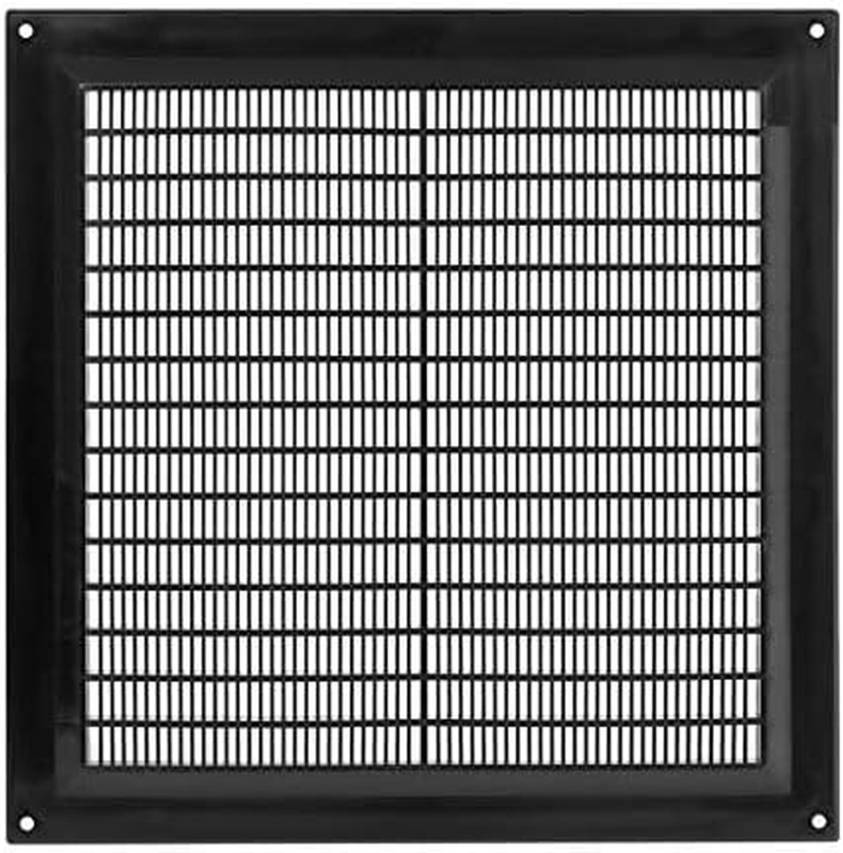 Ventilatie rooster - Lucht afvoer - Ventileren woning - Zonder achterframe - 250x250mm - Zwart