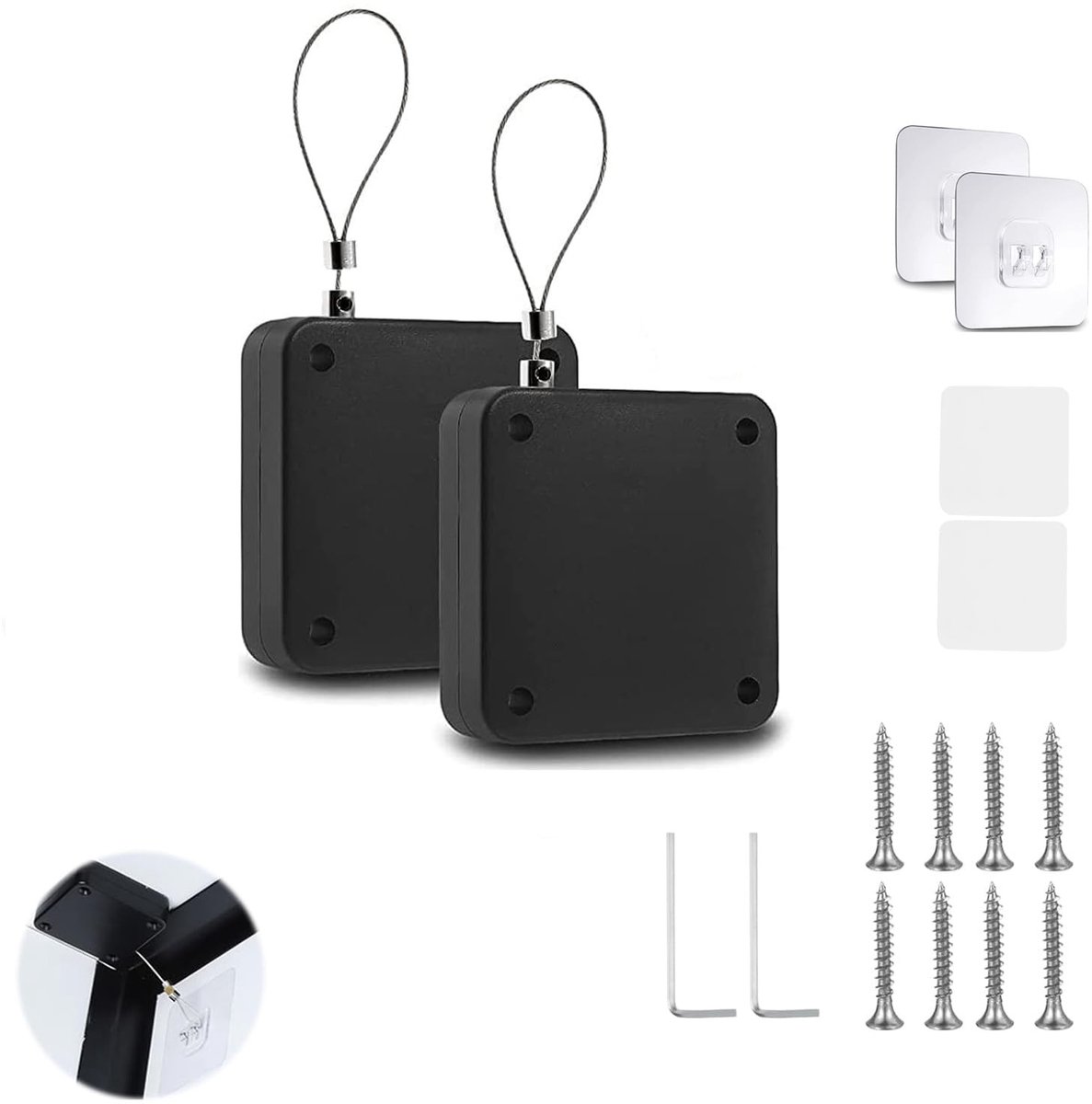 Dailygoods- Deurdranger Zwaar Belastbaar - Set van 2 - Zelfsluitende Poortveer - Veiligheid voor Kinderen/Huisdieren - Geschikt voor Houten/Glazen Deuren - Zachte Sluiting - Deursluiter