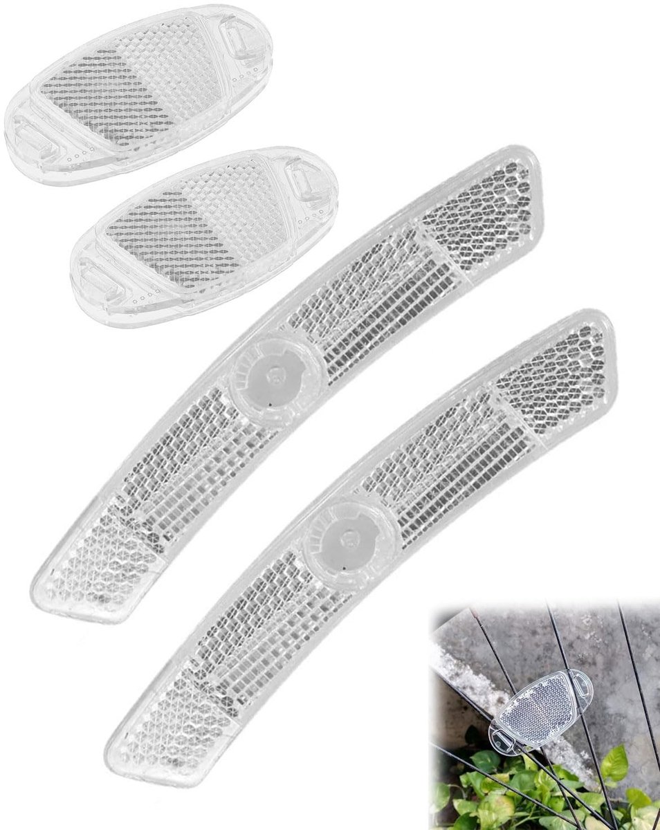 Dailygoods- Fietsreflectoren 4 Stuks - Reflecterende Spaken