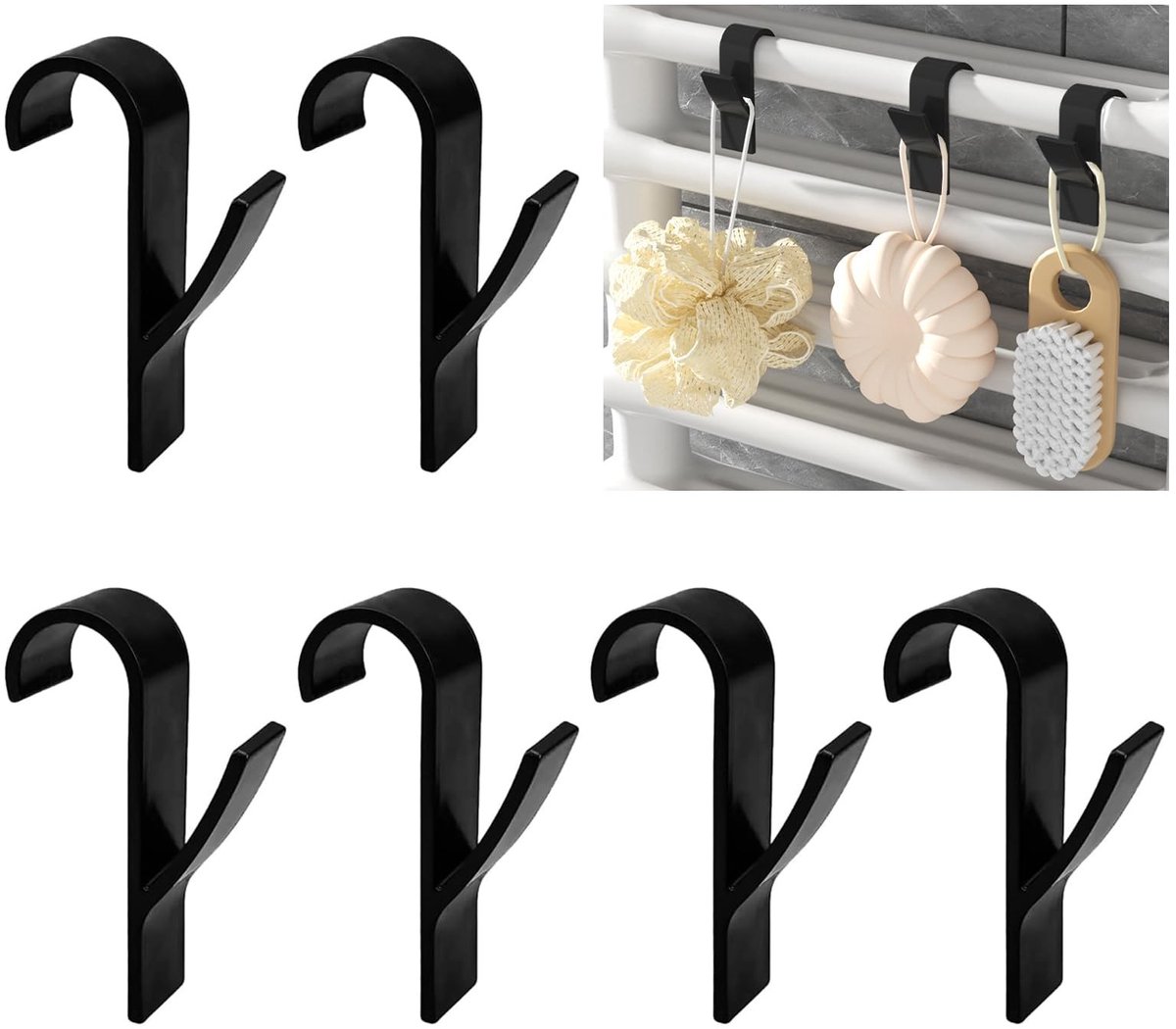 Handdoekhouder rond met 6 haken dailygoods