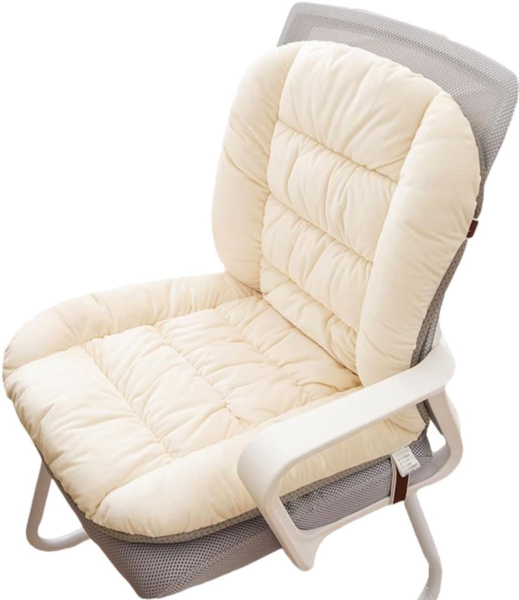 Zitkussens - Stoelkussens Bureaustoel - Comfortabel Zitten - Afneembare Hoes - 47 x 42 x 5 cm - Wit