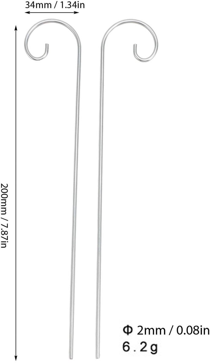Dailygoods- Plantlabel 30 Stuks - Roestvrij Stalen Haken - Tuinmarkeringen - Weerbestendig - Eenvoudig te Verplaatsen - Afmetingen 200 mm - Tuinmarkers van Dailygoods — afbeelding 2