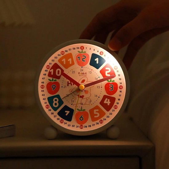 Wekker Kinderen - Tafelklokje Analoog - Leren Wakker Worden - Volledig Stil - Niet Van Toepassing - Rood — afbeelding 2