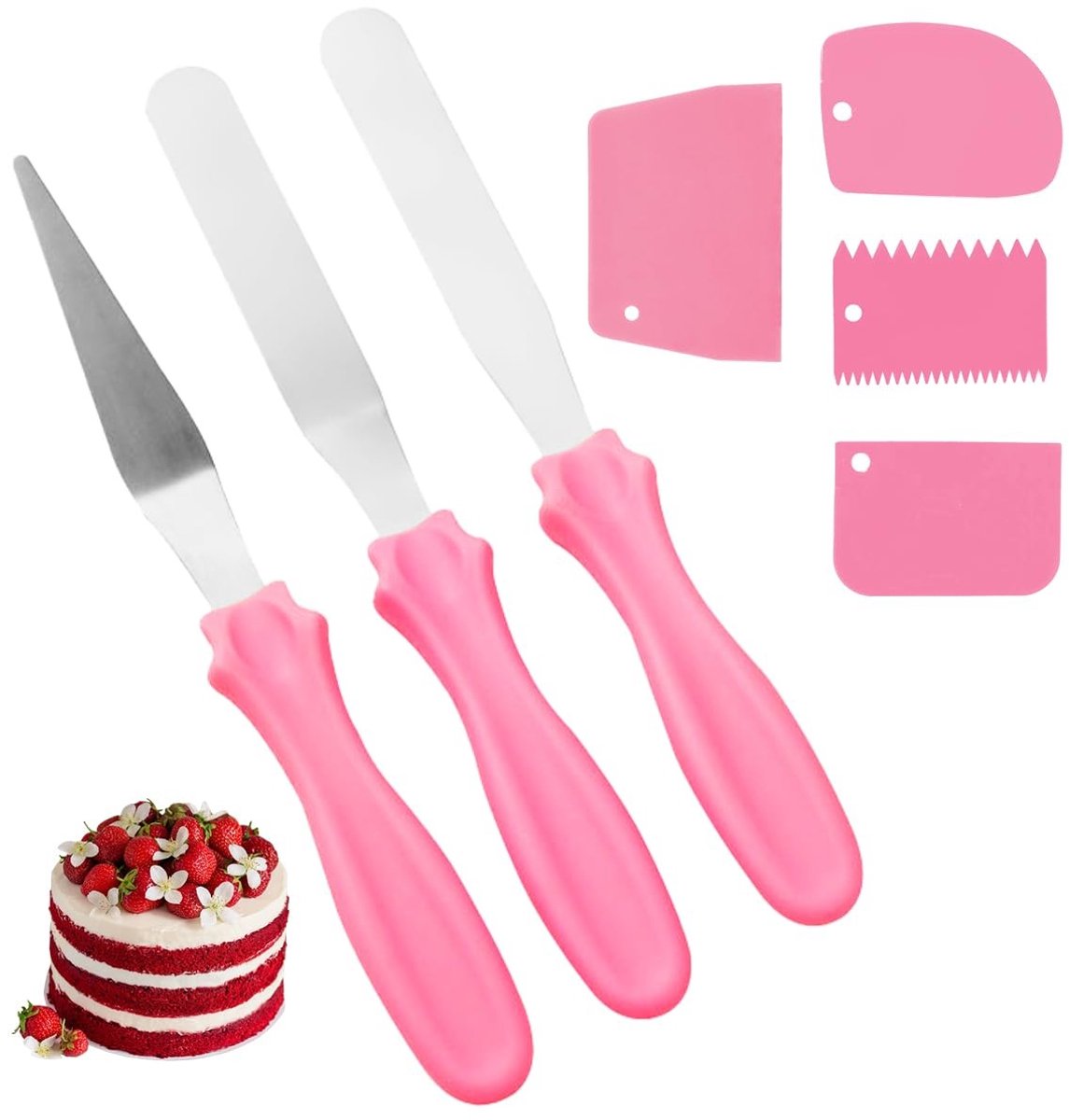 Dailygoody - Set van 7 taartspatels - Taartdecoratie - Ergonomisch