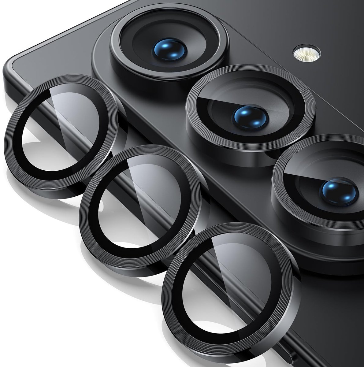 Dailygoods- Camerabescherming Samsung Galaxy Z Fold 7 - 9H Hardheid - Krasbestendig - HD Gehard Glas - Metaalglas - Volledige Dekking - Lensbeschermer