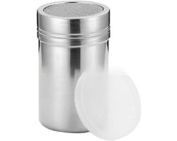 Poedersuiker Shaker - Cacaostrooier - Bakken en Decoreren - Met Stofkap - 8.2cm x 6.6cm - Zilver