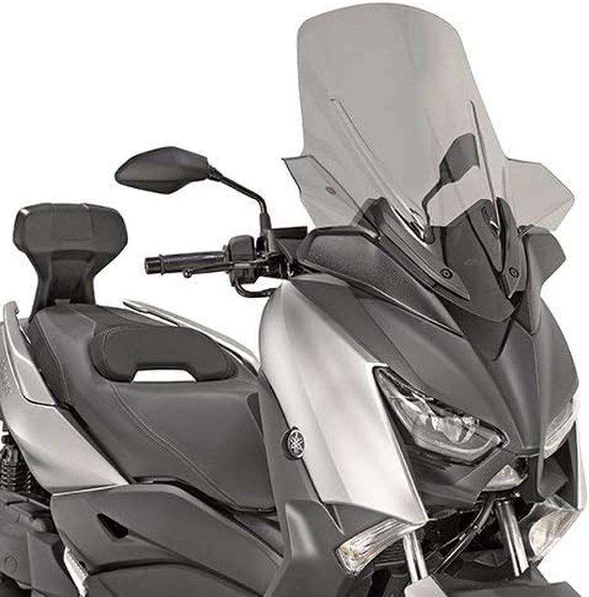 Motor Windscherm - Winddeflector Getint - Bescherming Tegen Wind - Voertuigspecifieke Pasvorm - 645 mm Hoog - Zwart