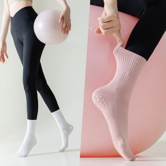 Dailygoods - 3 Paar Antislip Pilates-Sokken voor Dames, Maat 36-40 van Dailygoods — afbeelding 4