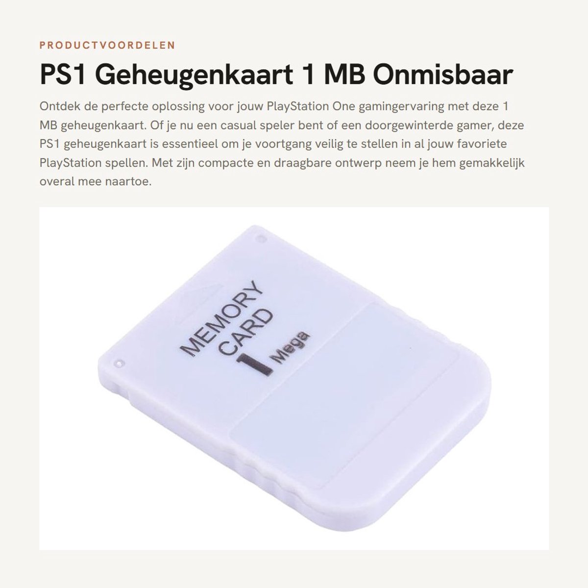 Dailygoods- Geheugenkaart 1 MB - Geheugenkaart PS - Compatibel met spellen - Geheugenkaart camera - Geheugenkaart Nintendo Switch - Kwaliteitsproduct - Gamecard