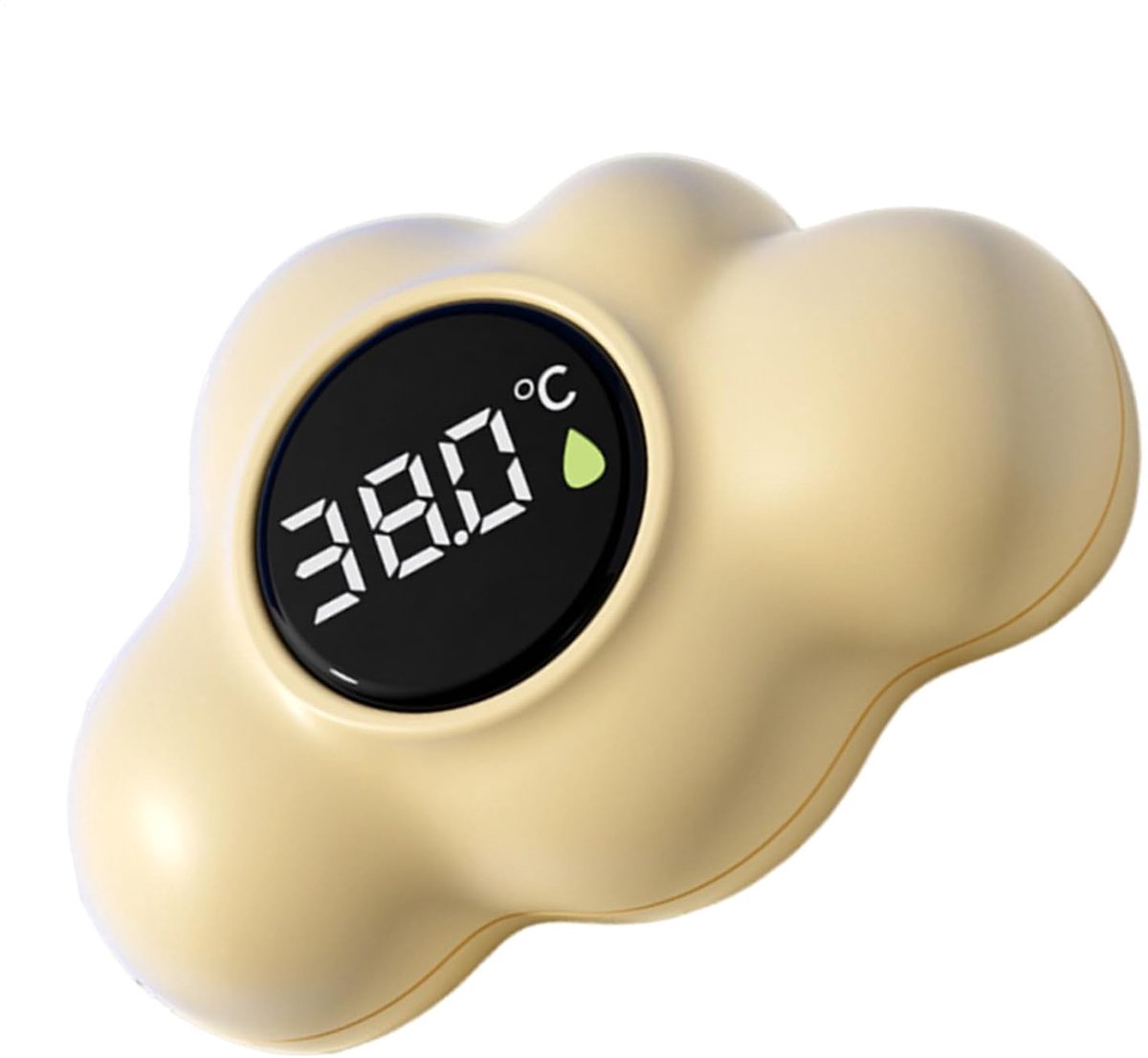 Digitale Badthermometer - Watertemperatuur Meter - Veilig Baden - Drijvende Wolkvorm - 13 cm - Geel