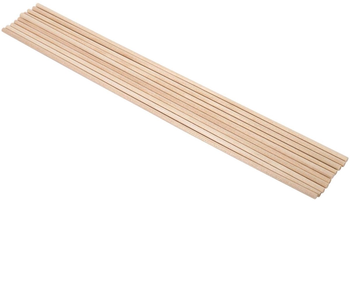 Dailygoods- Houten Stokken 10 Stuks - Natuurlijke Houten Stokken - Flexibele Staven - 30 cm Lengte - Berk - Doe-het-zelf Tool - Houtstok