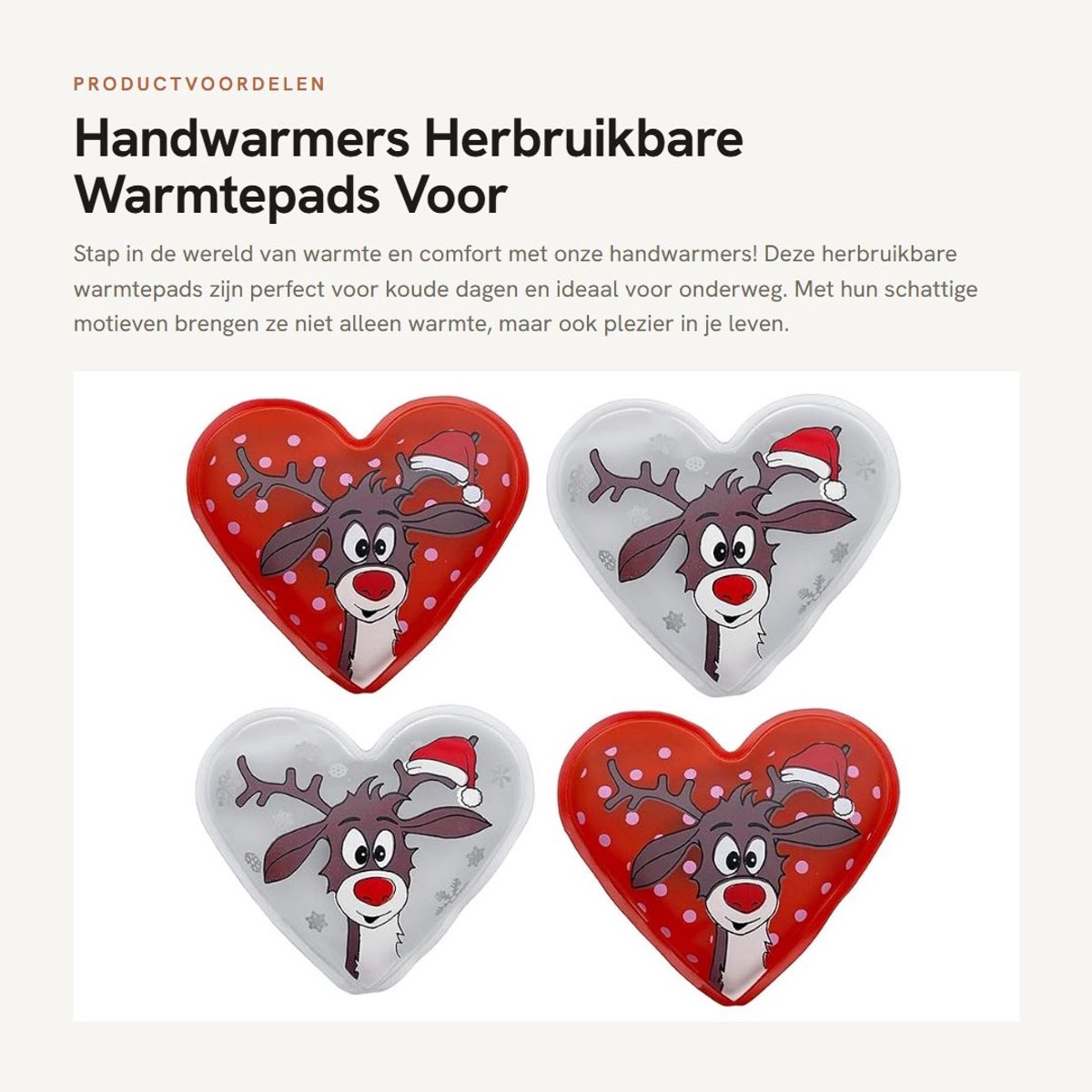 Dailygoods- Handwarmers Oplaadbaar - Herbruikbare Warmtezakjes - Warmtepads - Lichtgewicht - Set van 4 - Zachte Hoes van 100% Kunststof