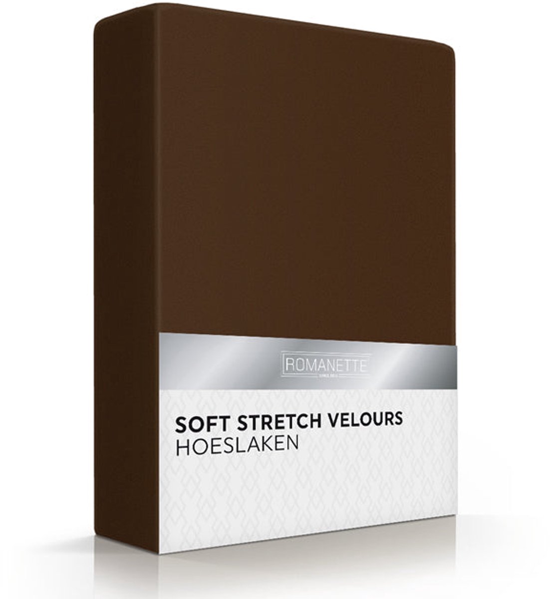 Velours hoeslaken - Bruin - Lits-jumeaux (160/180/200x200/220 cm)