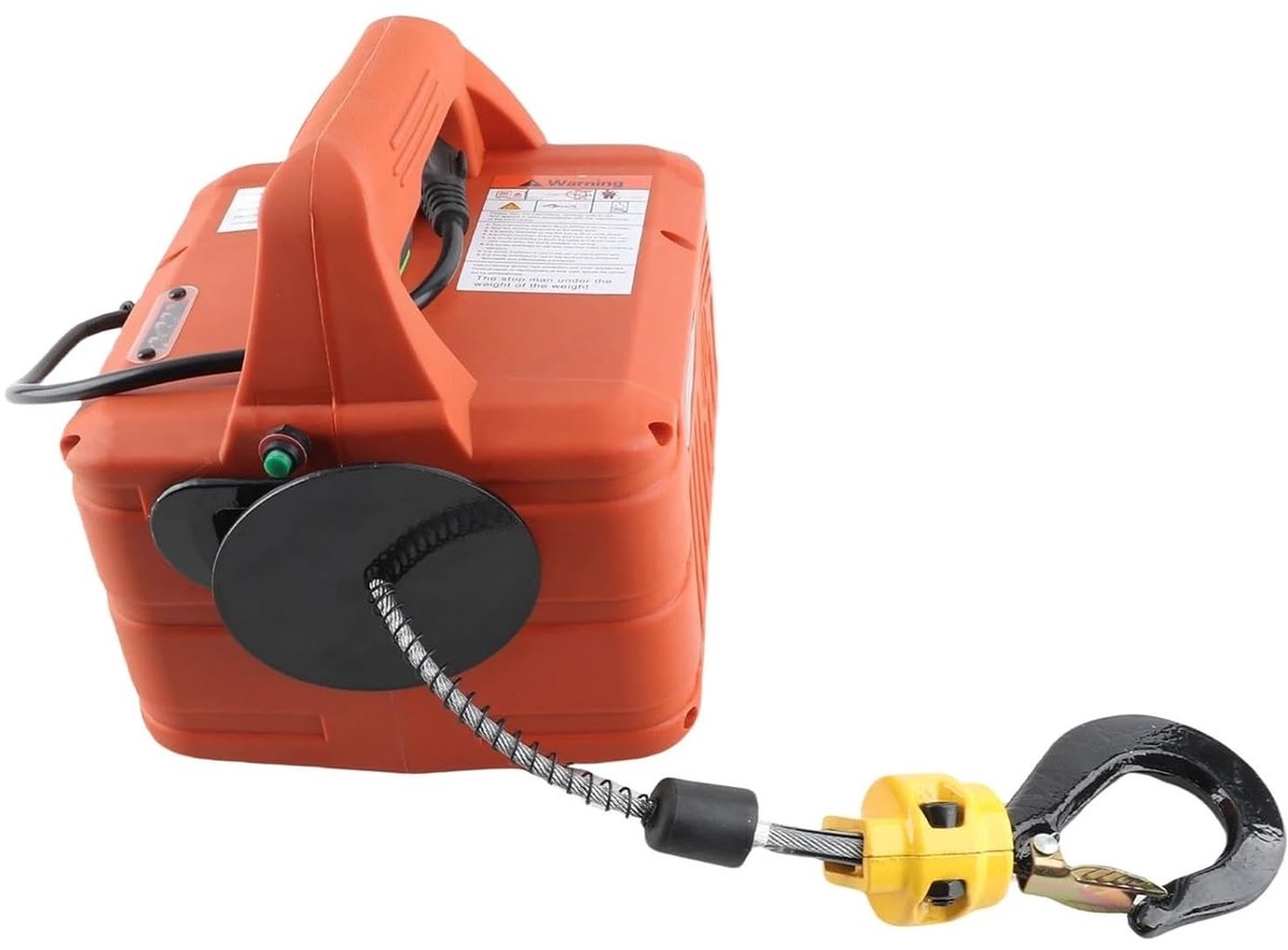 Elektrische Takel - Hijsapparaat Lier - Zware Lasten Heffen - Draadloze Bediening - 500KG 7.6M - Zwart