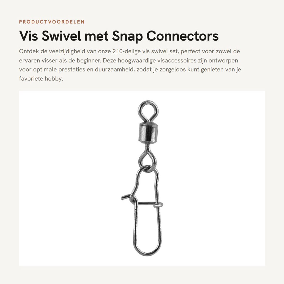 Dailygoods- Vis Swivel 210 Stuks - Snaps/Verbindingen - Duurzaam - Corrosiebestendig - Hoogwaardige Materialen - Herbruikbare Opbergdoos - Visaccessoires