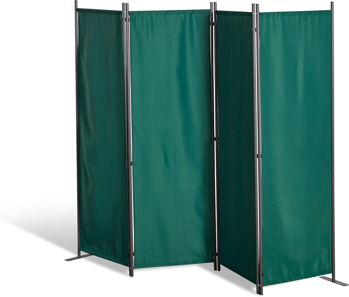 Kamerscherm 4-delig - Ruimteverdeler - Privacy creëren - Stabiel en wasbaar - 225 x 170 cm