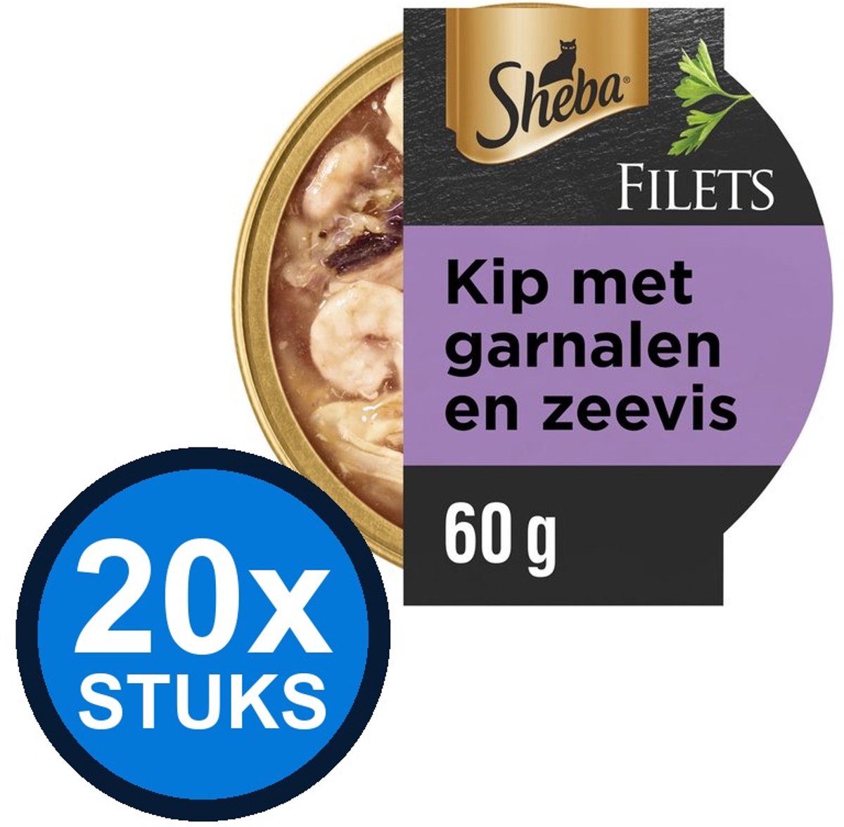 Sheba Sheba - Filets Kip Garnalen & Zeevis - Kattenvoer Natvoer - 60g