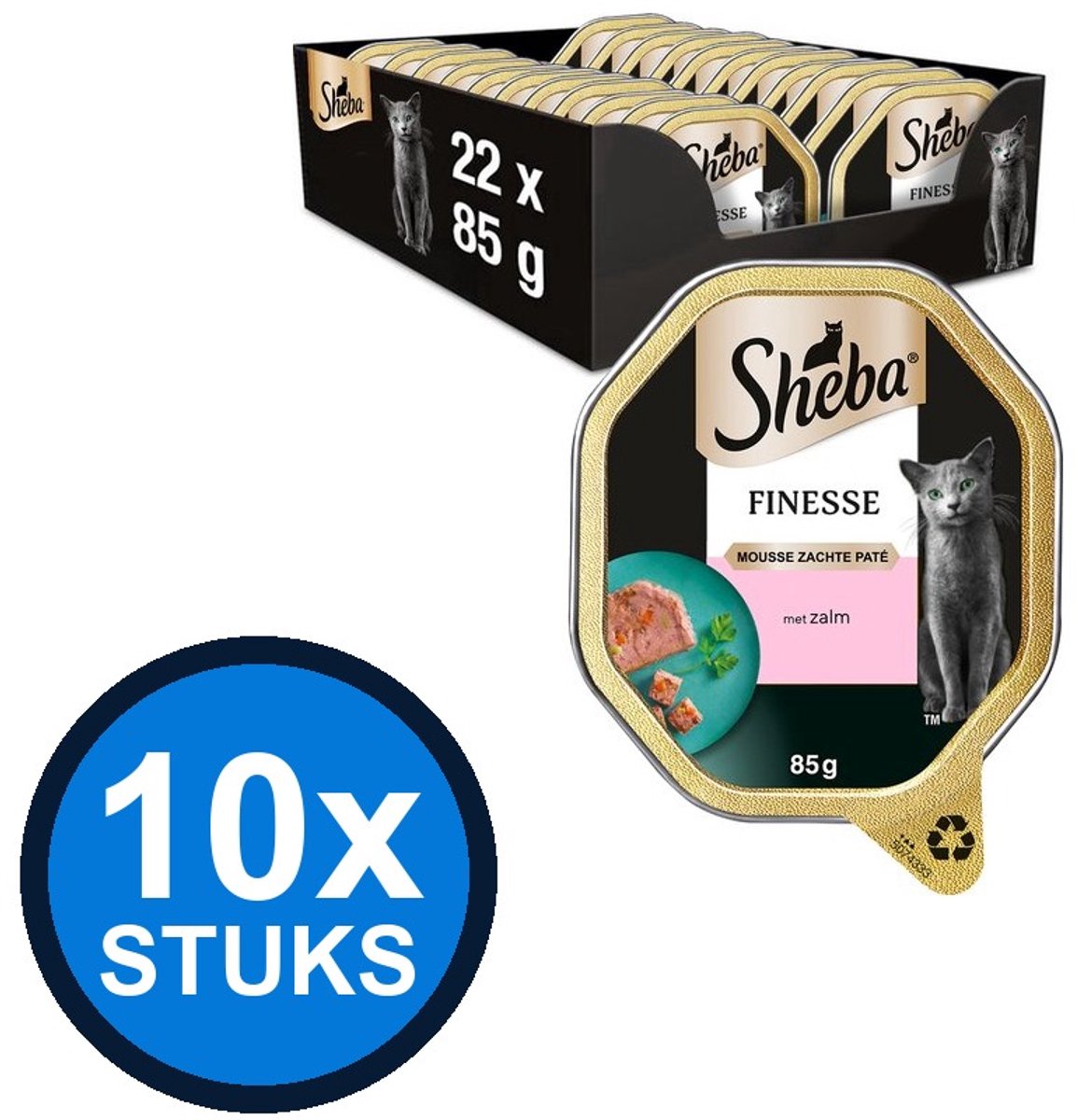 Sheba Sheba - Finesse Mousse Zalm - Kattenvoer Natvoer - 85g
