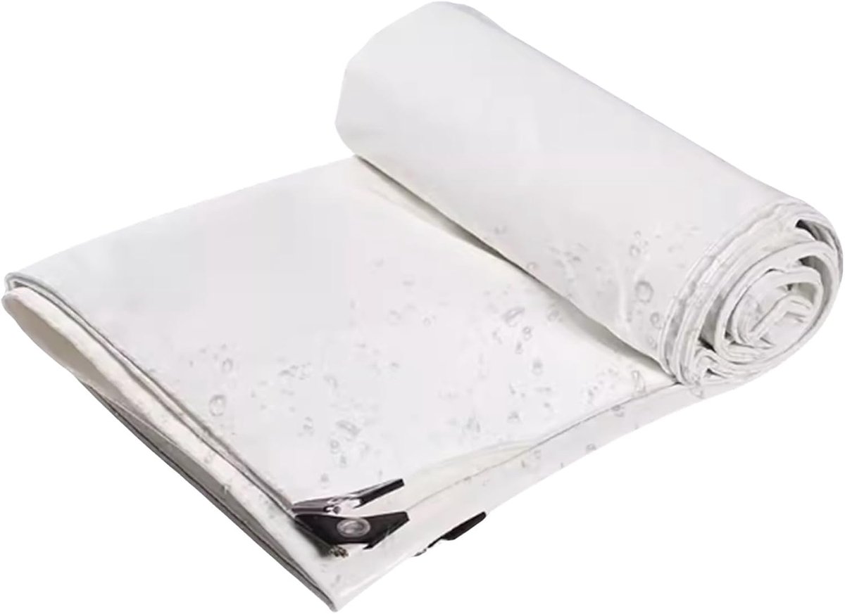 Waterdicht Zeildoek - Zwaar Belastbaar - Bescherming Buiten - Versterkte Randen - 1.5 x 2.5 m - Wit