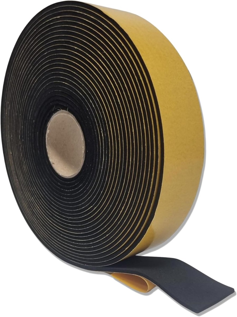 Dakvenster Afdichting - Flexibele Dichtingsstrip - Ventilatieklep Afsluiten - Zelfklevend EPDM - 44mm x 650mm - Zwart