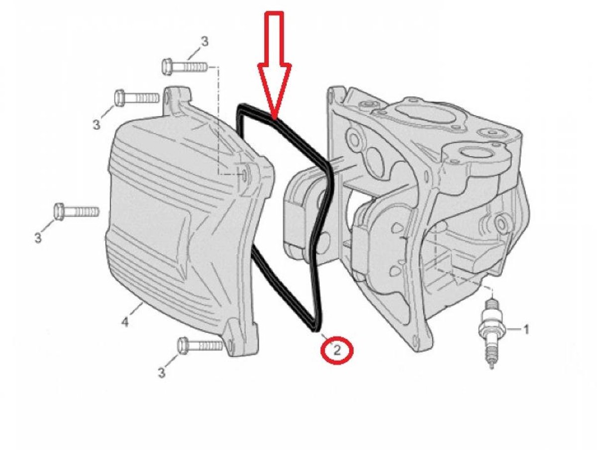 Joint de cache culbuteur origine pour Scooter Aprilia 500 Atlantic 4T Lc 2001 à 2004 AP8560082 / 828100 Neuf