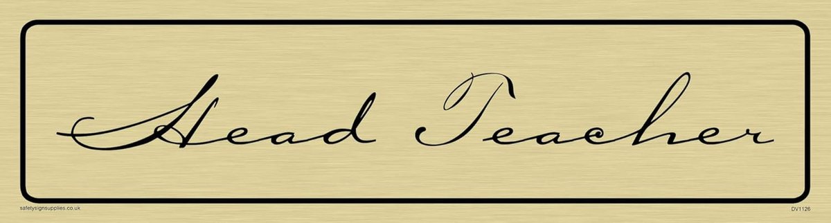 Deur Naambord - Kantoor Huisnummer - Ruimte Aanduiding - Goud Geborsteld - 225 x 60 mm - Zwart Tekst