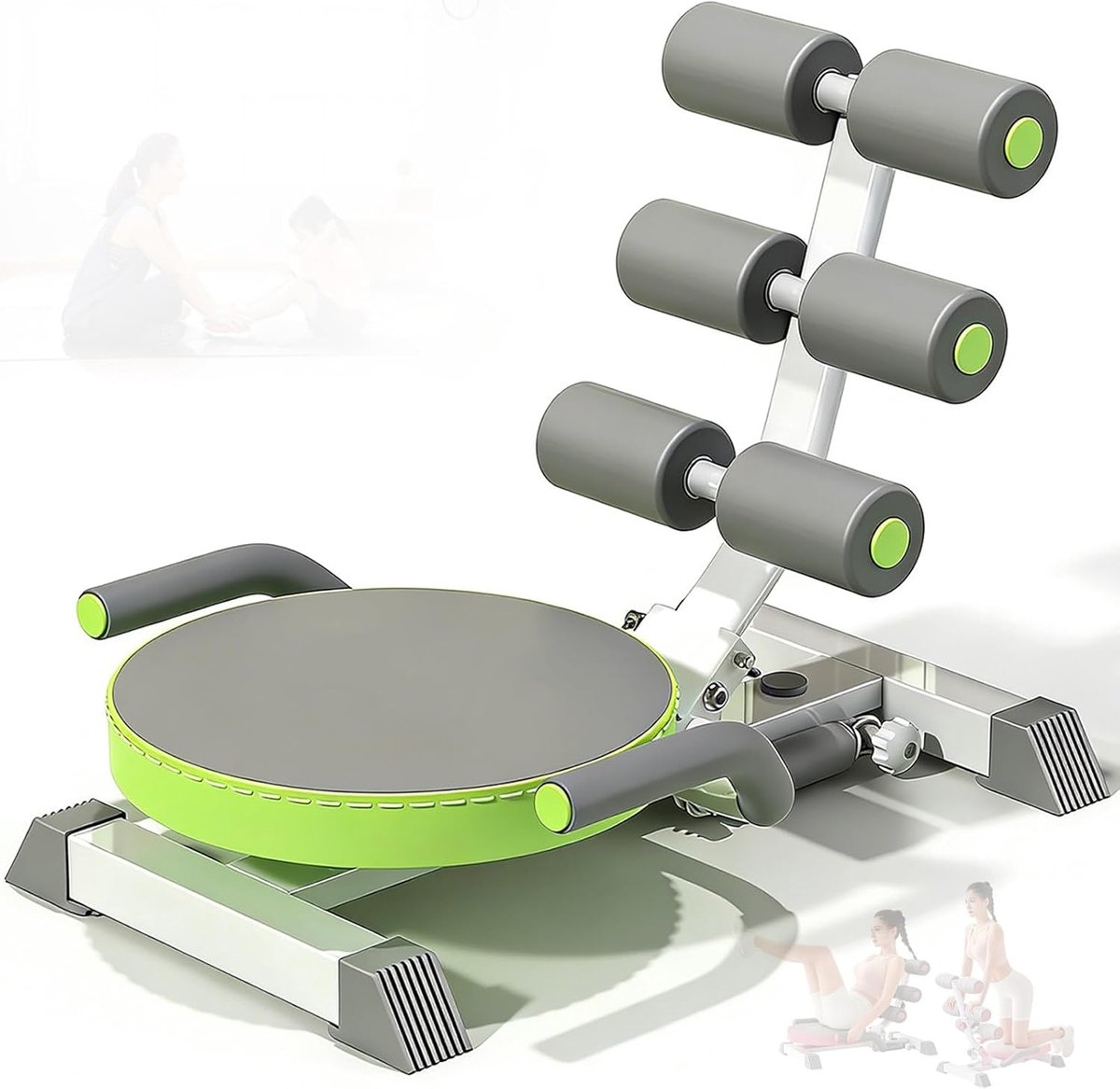 Buikspierbank - Core trainer - Thuis trainen - Automatische rebound - 350 lbs capaciteit - Groen