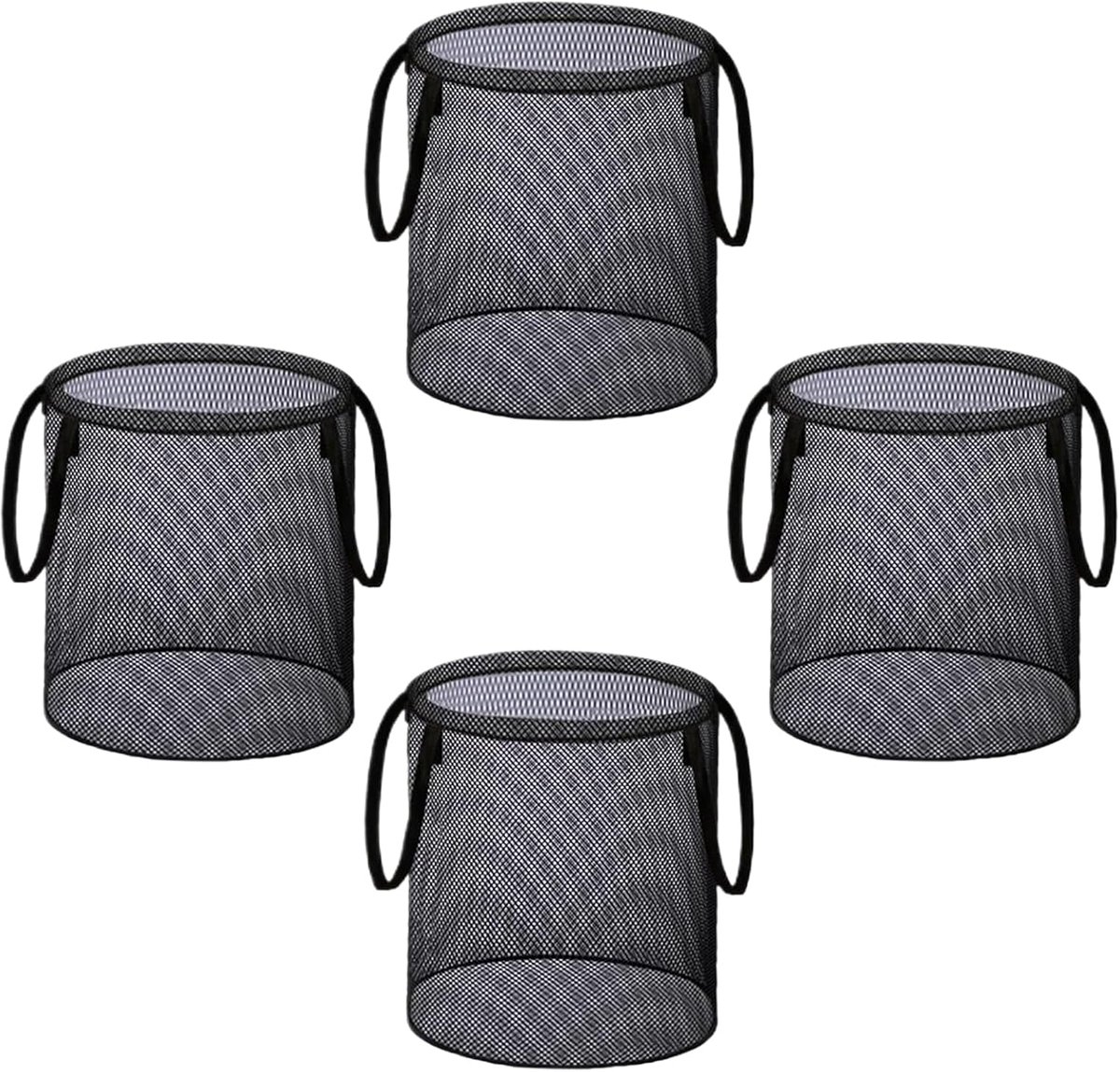 Vijverplantenmand Set - Waterplant Containers - Planten Kweken - Verbeterde Waterinrichting - 4 Stuks - Zwart