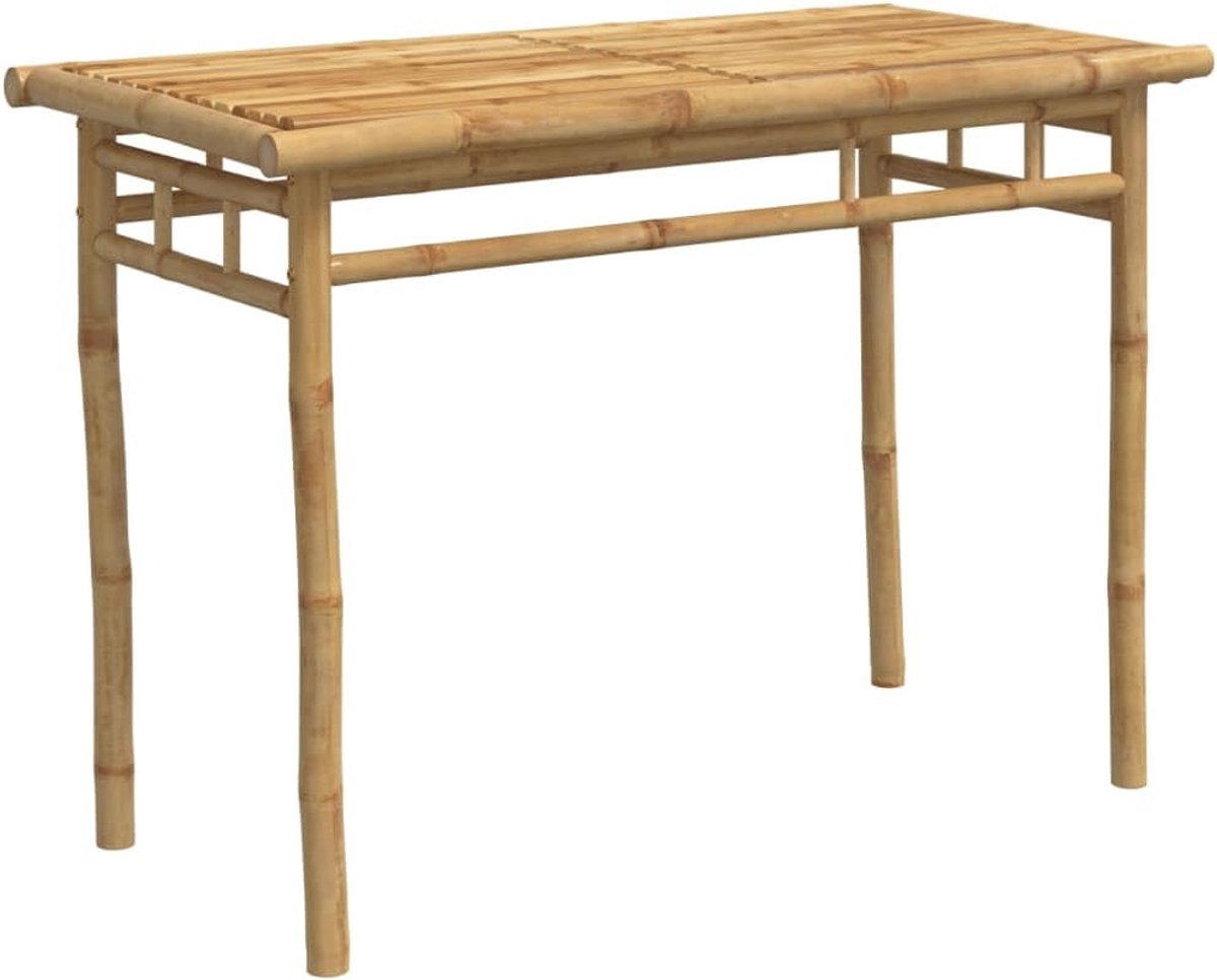 Bamboe eettafel - Tuin tafel - Buiten dineren - Waterdichte constructie - 110 x 55 x 75 cm - Bruin