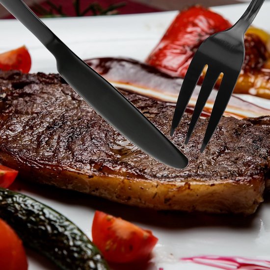 Solidchoice- Bestekset 5-delig - Roestvrij Staal - Bestekset voor 1 Persoon - Camping Bestek - Vaatwasmachinebestendig - Inclusief Opbergtas - Reisbestek — afbeelding 5