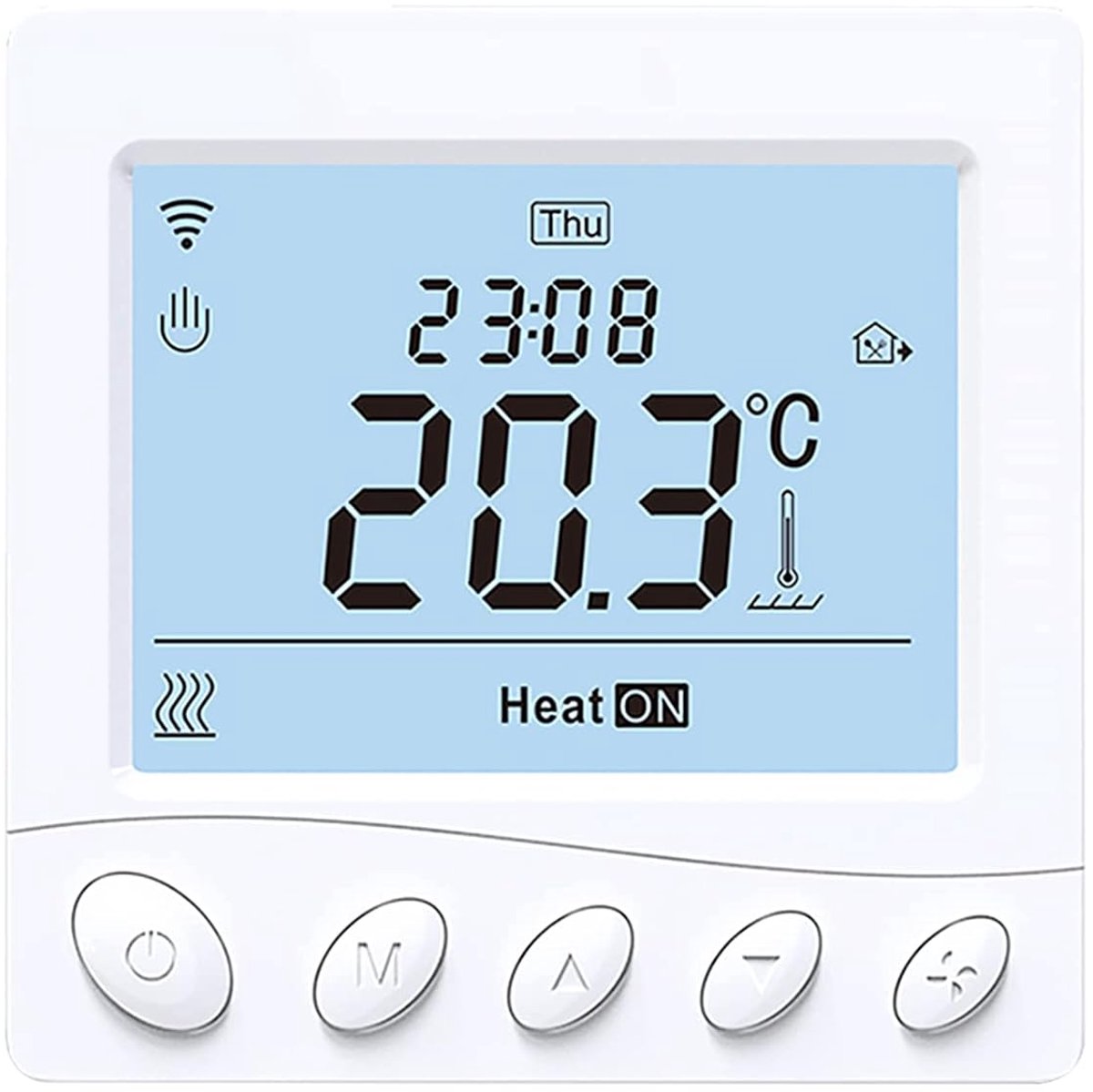 Slimme Thermostaat - Verwarming Regelaar - Energiebesparing - Wekelijks Programmeerbaar - Type 2 - Wit