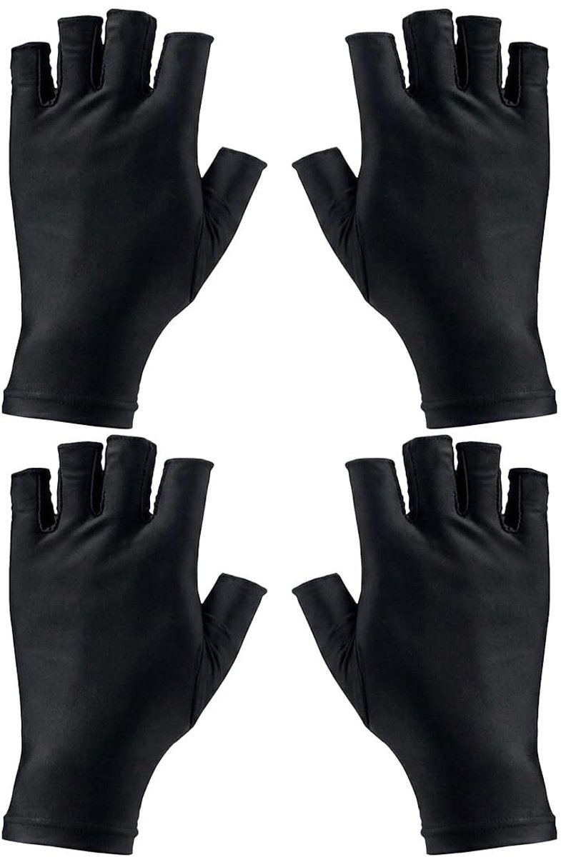 Dailygoods - 2 Paar UV-Handschoenen voor Gelnagels - Vingerloze UV-Bescherming voor Manicure