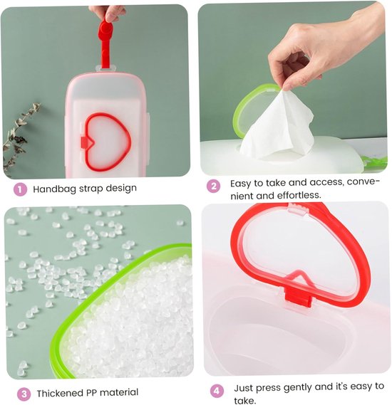 Babydoekjes Dispenser - Reisetui Doekjes - Onderweg Hygiëne - Veilig Flip-Top Deksel - 22.5 cm Lengte - Zoals Getoond — afbeelding 4