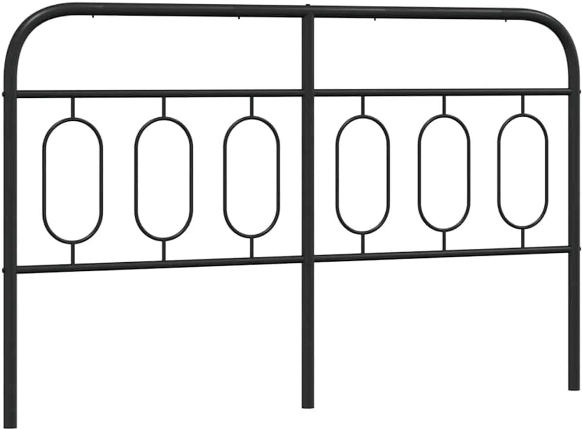 Hoofdbord Metaal - Bedonderdeel - Slaapkamer Decoratie - Klassiek Trendy Design - 100 cm Breed - Zwart