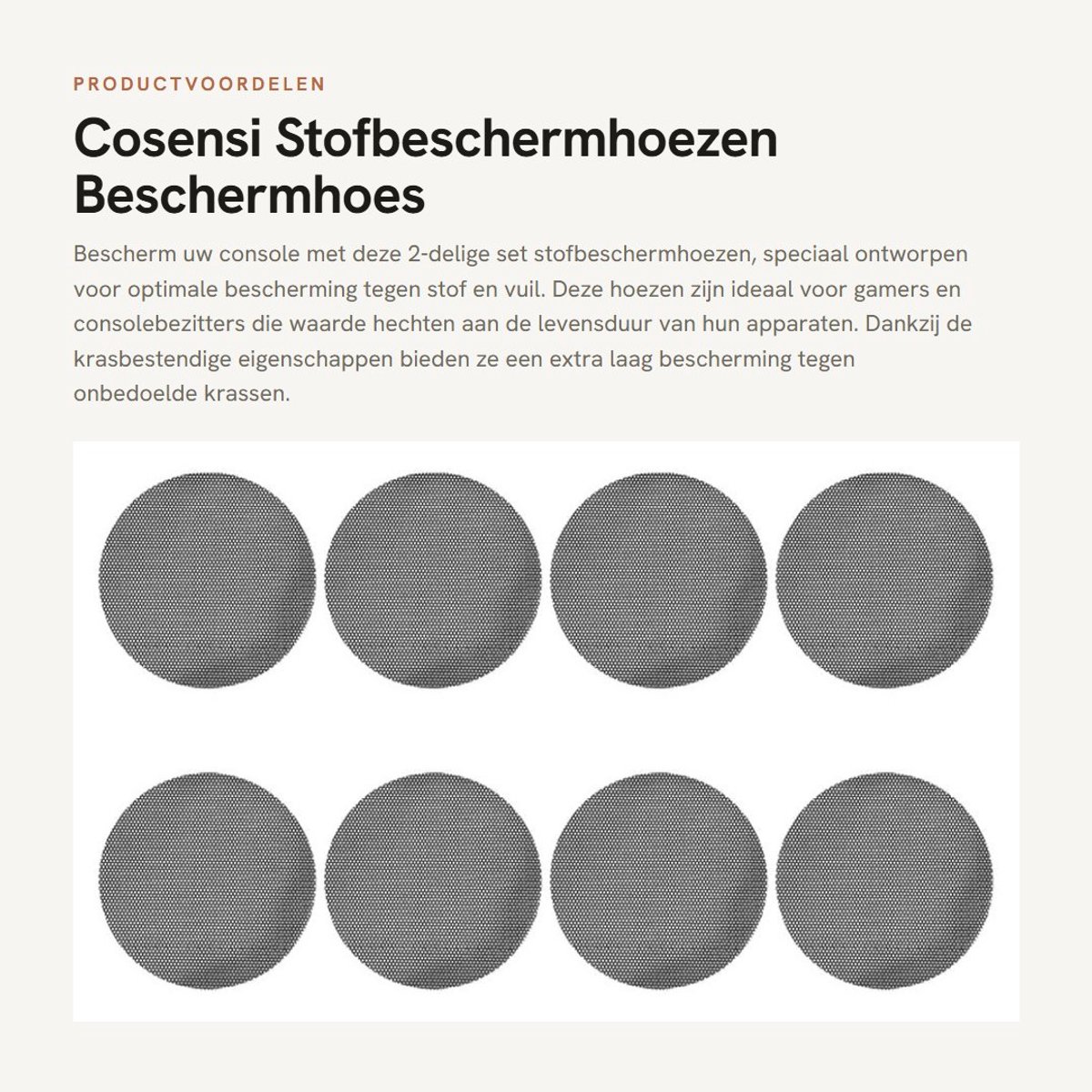Dailygoods- Stofbeschermhoezen - 2-delige Set - Stof-/Krasbestendig - Duurzaam - Onderhoudsset - Bescherming tegen Vuil - Consolehoes