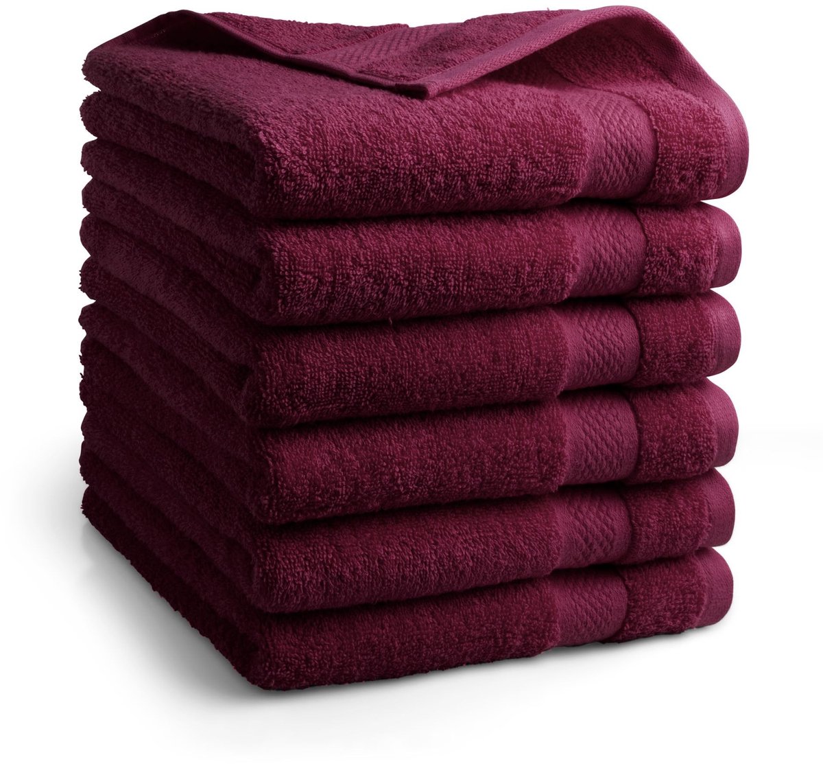 Dailygoods- Handdoeken Set van 6 - 100% Katoen 500 g/m2 - Zacht & Absorberend - Huidvriendelijk - Wasbaar tot 60 graden - Praktische Ophanglus - Badhanddoeken