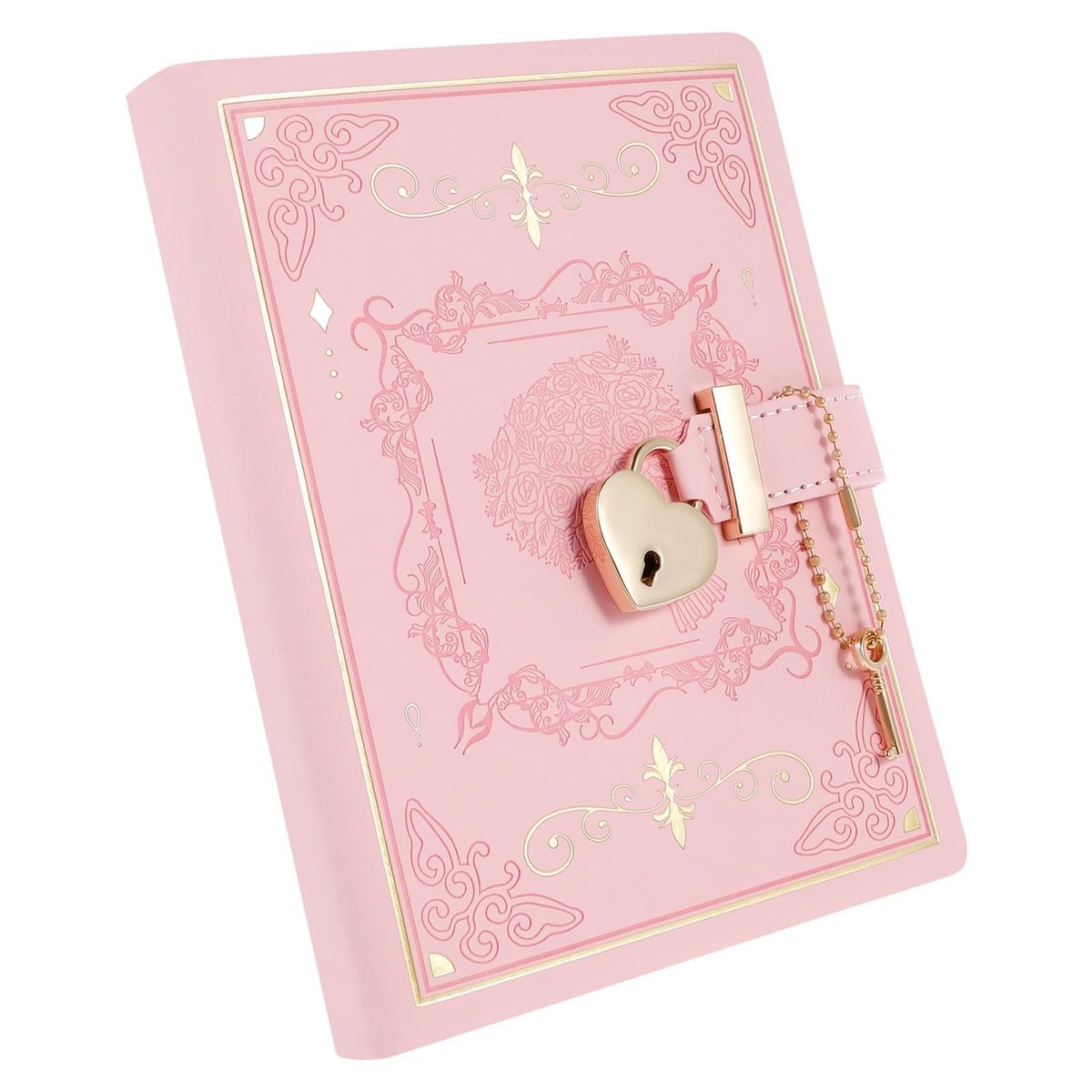 Dailygoods- Dagboek met slot - 288 gelinieerde pagina's - Navulbaar Notitieboek - PU-afdekking - 18 x 13,5 x 3 cm - Cadeau voor meisjes/vrouwen