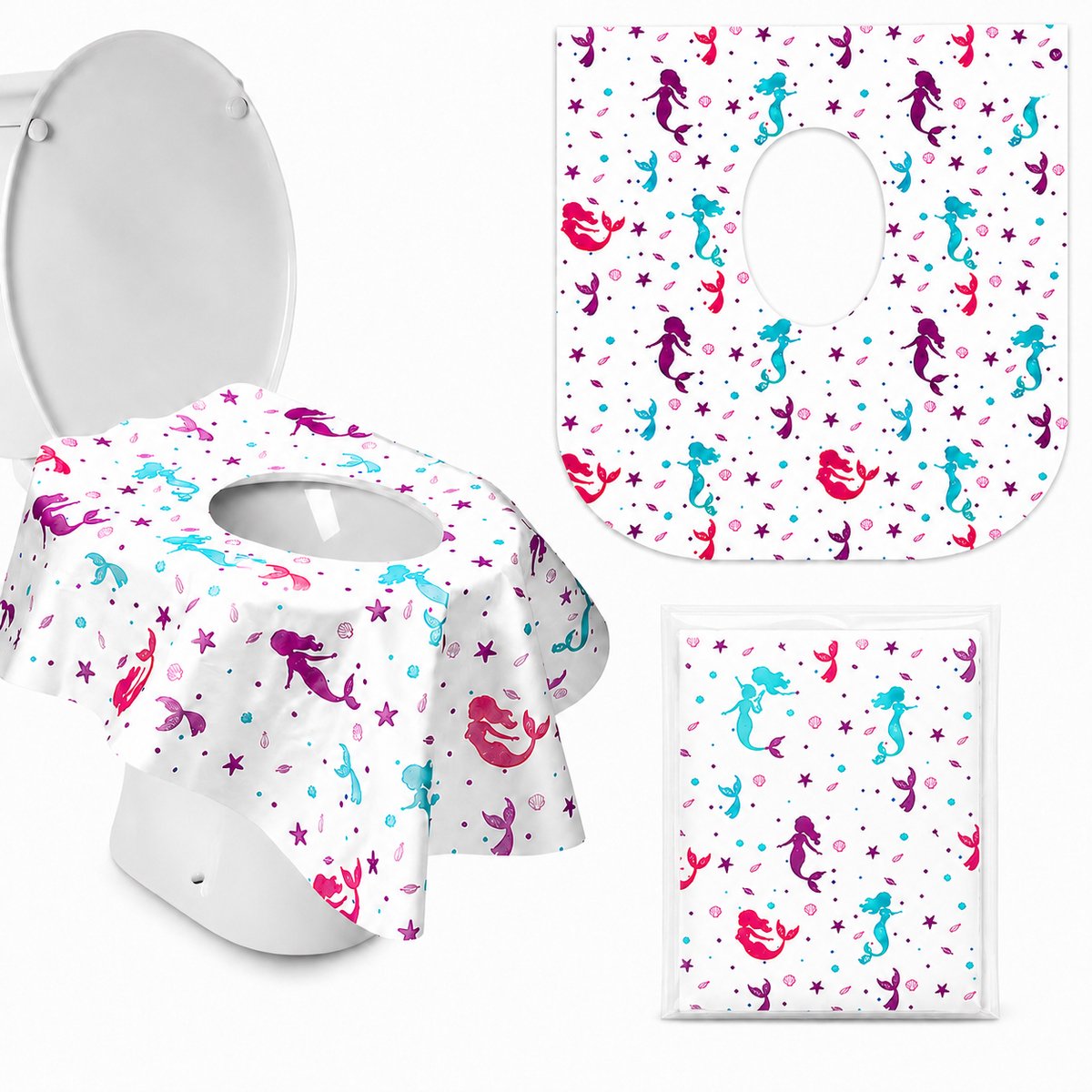 YYCHAN Toilet Seat Cover Papier - 100% Recycled Hygiënisch Papier - Doorspoelbaar - WC-Bril Bescherming - Geschikt Voor Op Vakantie Of Reis-Meermin -12 Stuck