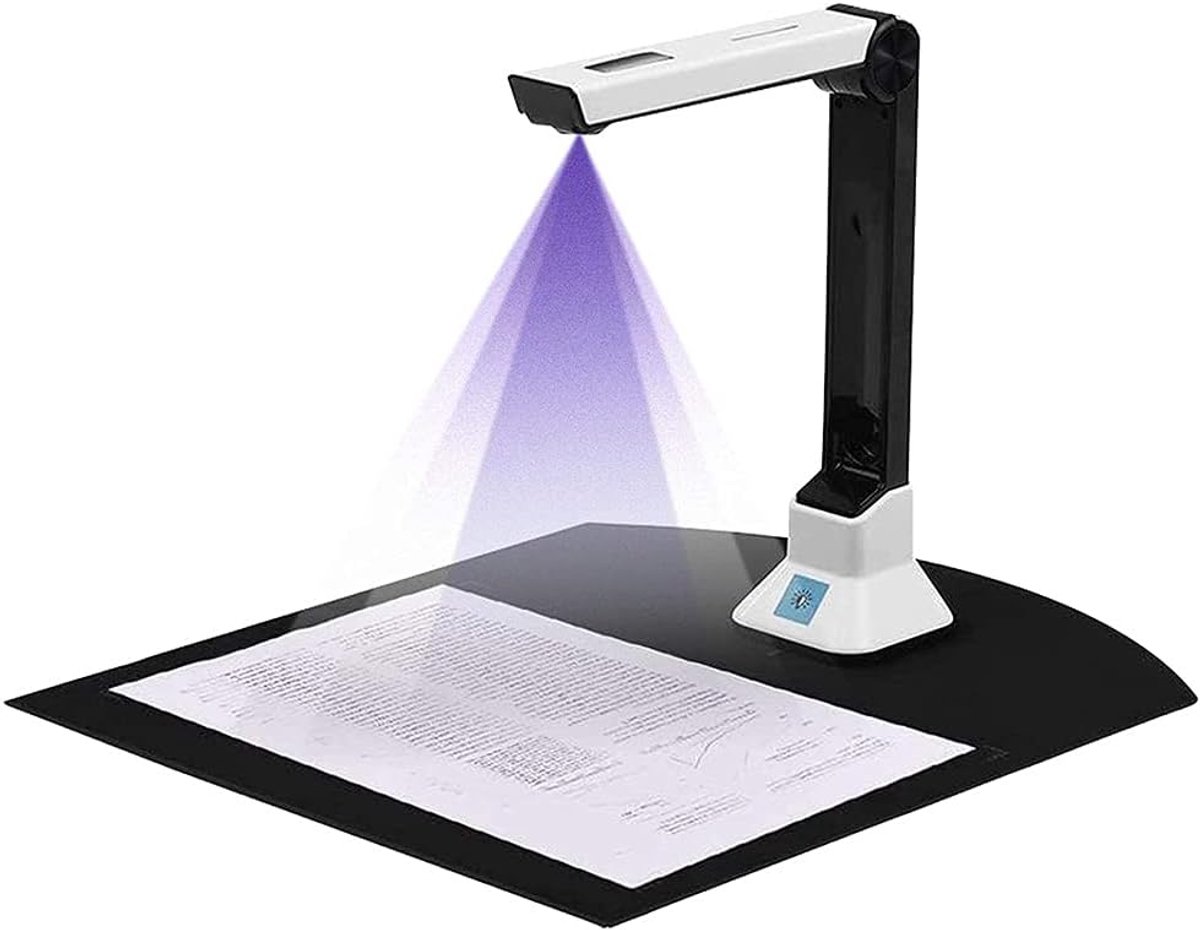 Document Scanner - Cam Scanner - Digitale Les Presenteren - 8 Megapixel HD - A4 Formaat - Zwart