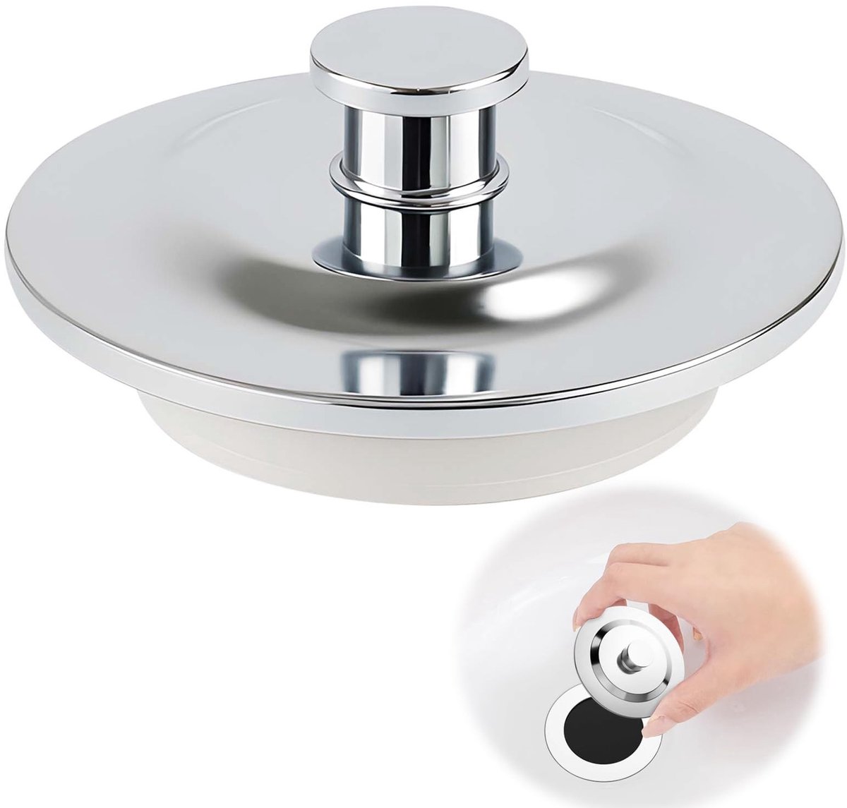Dailygoods- Afvoerstop roestvrij staal - Universele badstop