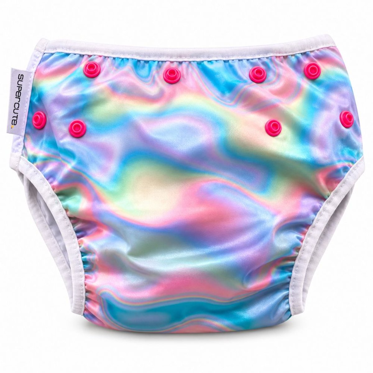 Supercute - Wasbare - Zwemluier - Verstelbaar - Kleurverloop - Zwemmen - Baby zwemmen - 0 - 3 jaar - Meisje - Milieu vriendelijk - Babyspa - Kraamkado