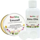 Combinatieset: Emu Olie 100ml en Emuzalf 100ml - Set met Pure Emu, Emoe Olie 100ml en Emu Zalf 100ml blik