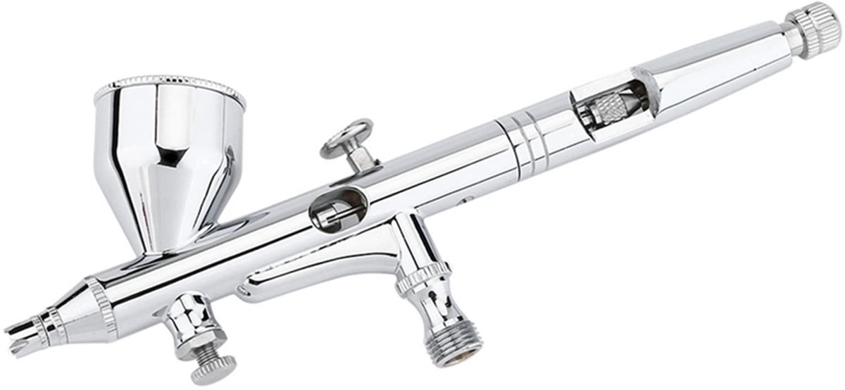 Dailygoods- Airbrush Kit - Dual Action - 0,2 mm/0,3 mm/0,5 mm Naalden - Voor Taartdecoratie/Modelbouw - Multifunctioneel - Eenvoudig Schoonmaken - Luchtpenseel