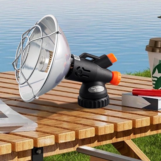 Draagbare Campingkachel voor Buiten, Compacte Outdoor Verwarming voor Tent, Golfkar en Vissen, Lichtgewicht Verwarmingstoestel voor Kamperen, Wandelen, Jagen en Backpacken, 17 × 13,5 cm-Zwart — afbeelding 2