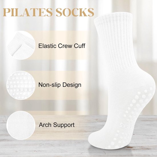 Dailygoods- Pilates Sokken Antislip - Yoga Sokken - Zacht Katoen - Dames - Comfortabel - Goede Elasticiteit - Yogasokken van Dailygoods — afbeelding 2